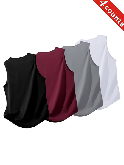 Men's Graphic Print Tank Top - Classic Neck Sleeveless – Sizes S–XXXL detail view