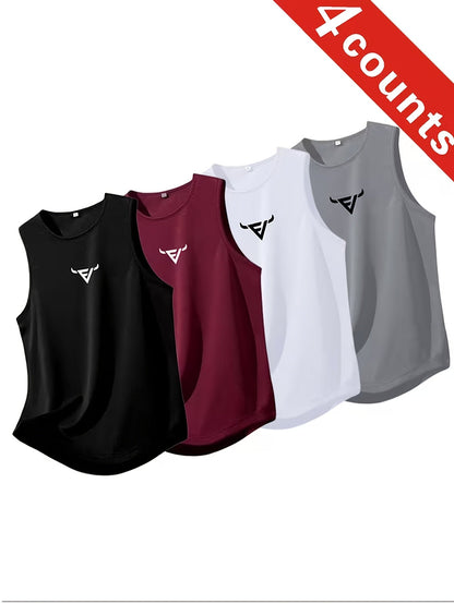Men's Graphic Print Tank Top - Classic Neck Sleeveless – Sizes S–XXXL detail view
