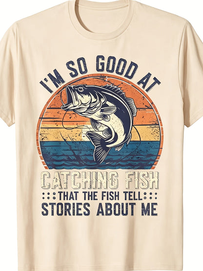 Men's Graphic T-Shirt - Crew Neck Short Sleeve – Apricot / Black – view 7