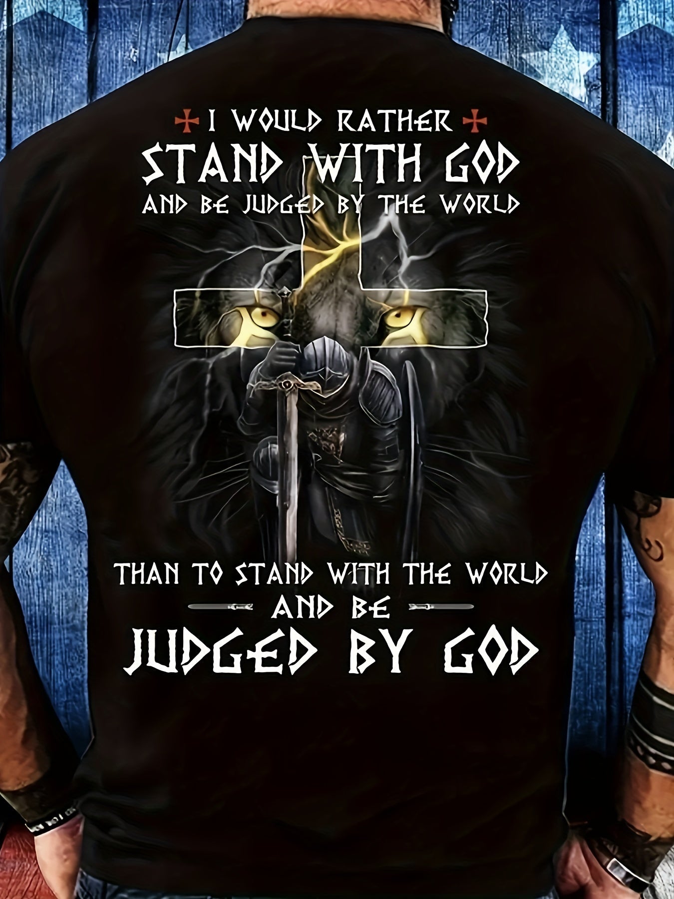 Men's Graphic T-Shirt - Crew Neck Short Sleeve – Black Graphic Design 09477 – view 6