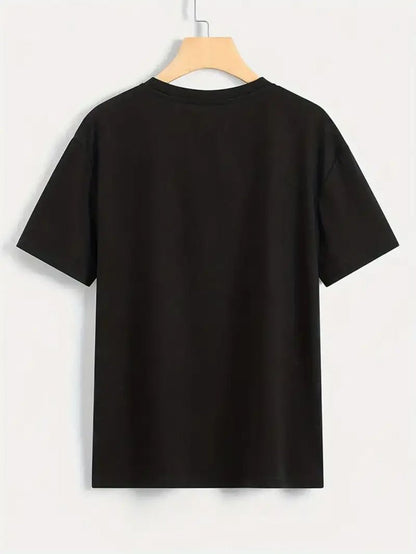 Men's Graphic T-Shirt - Crew Neck Short Sleeve – Black Graphic Design 92773 detail view