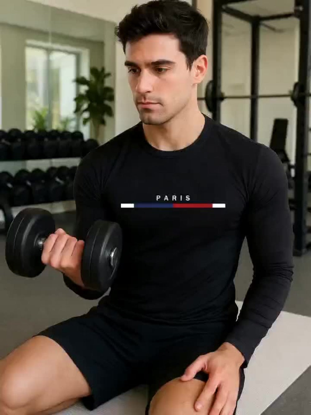 Men's Graphic T-Shirt - Round Neck Long Sleeve detail view