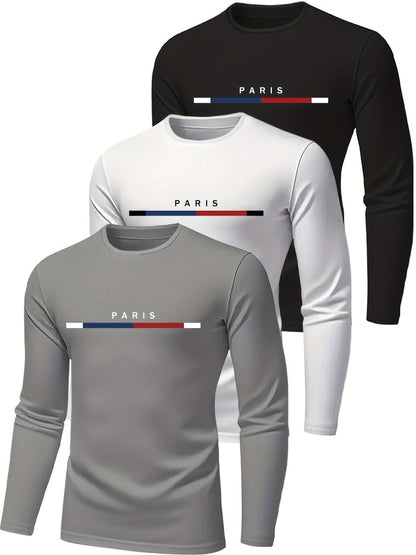 Men's Graphic T-Shirt - Round Neck Long Sleeve detail view