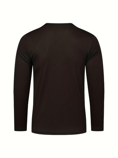 Men's Graphic T-Shirt - Round Neck Long Sleeve detail view