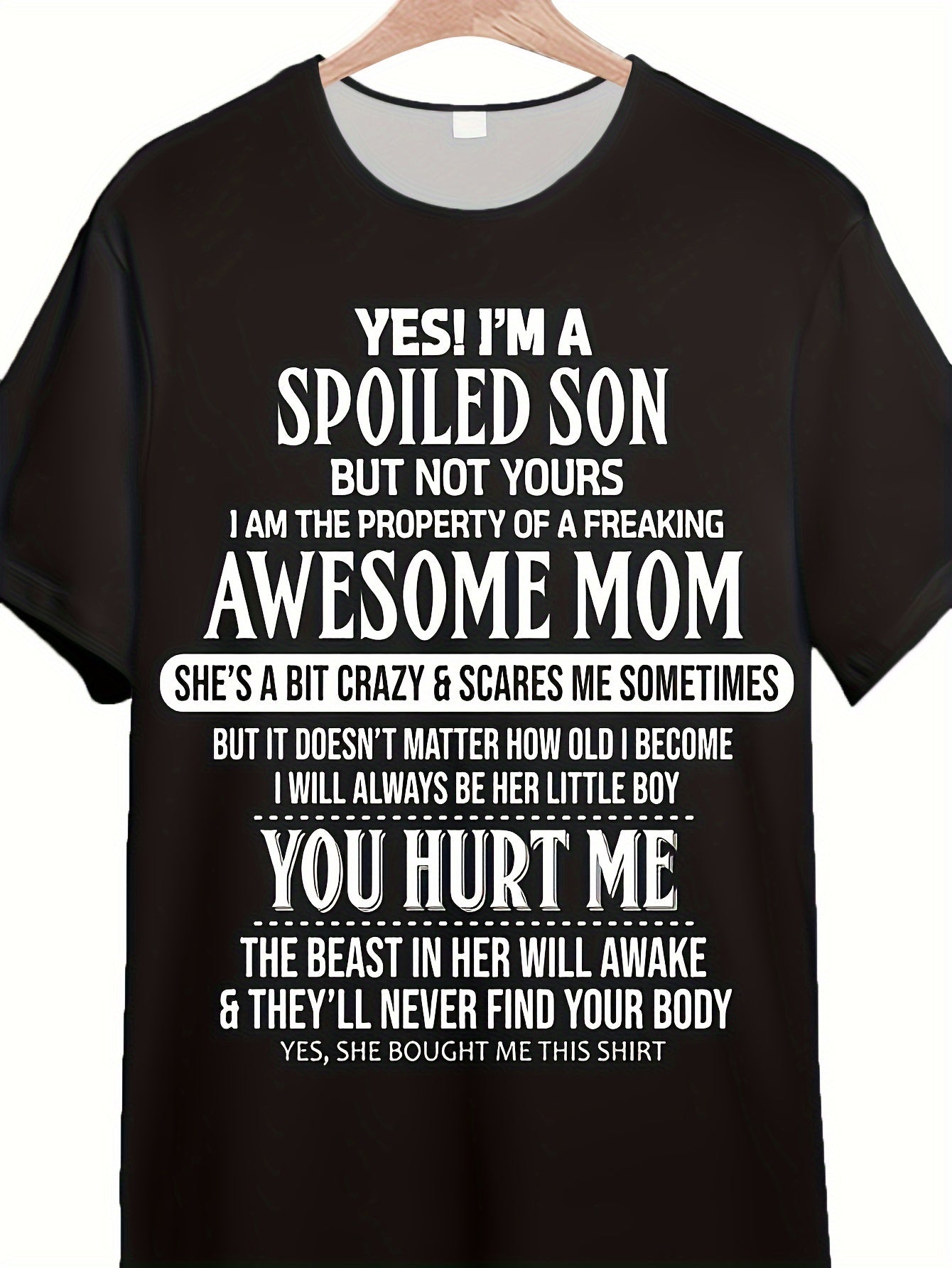 Men's Graphic T-Shirt - Round Neck Short Sleeve – Black Graphic Design 51333 – Black option – main product image