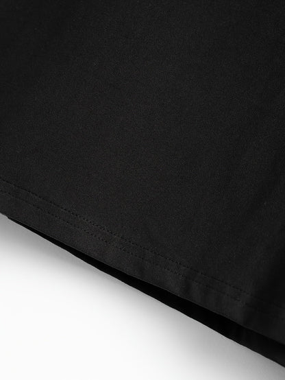Men's Graphic T-Shirt - Round Neck Short Sleeve – Black Knit Printed – view 4