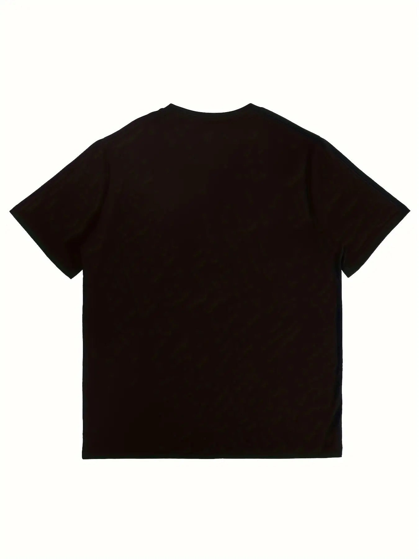 Men's Graphic T-Shirt - Round Neck Short Sleeve – Black Knit Short-Sleeve – view 2