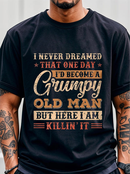 Men's Graphic T-Shirt - Round Neck Short Sleeve – Black Knit Short-Sleeve – Black option – main product image