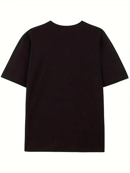 Men's Graphic T-Shirt - Round Neck Short Sleeve – Black Printed – view 6