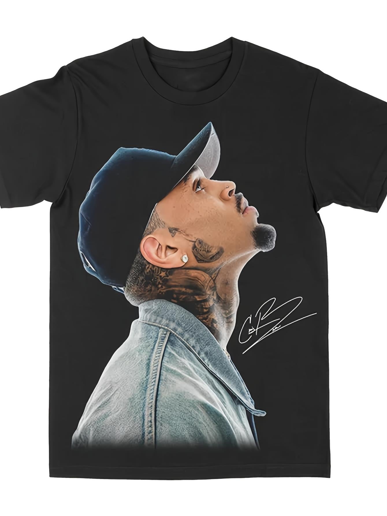 Men's Graphic T-Shirt - Round Neck Short Sleeve – Black Printed – view 11