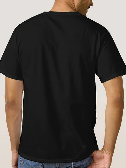 Men's Graphic T-Shirt - Round Neck Short Sleeve – Black / Sizes S–XXL detail view