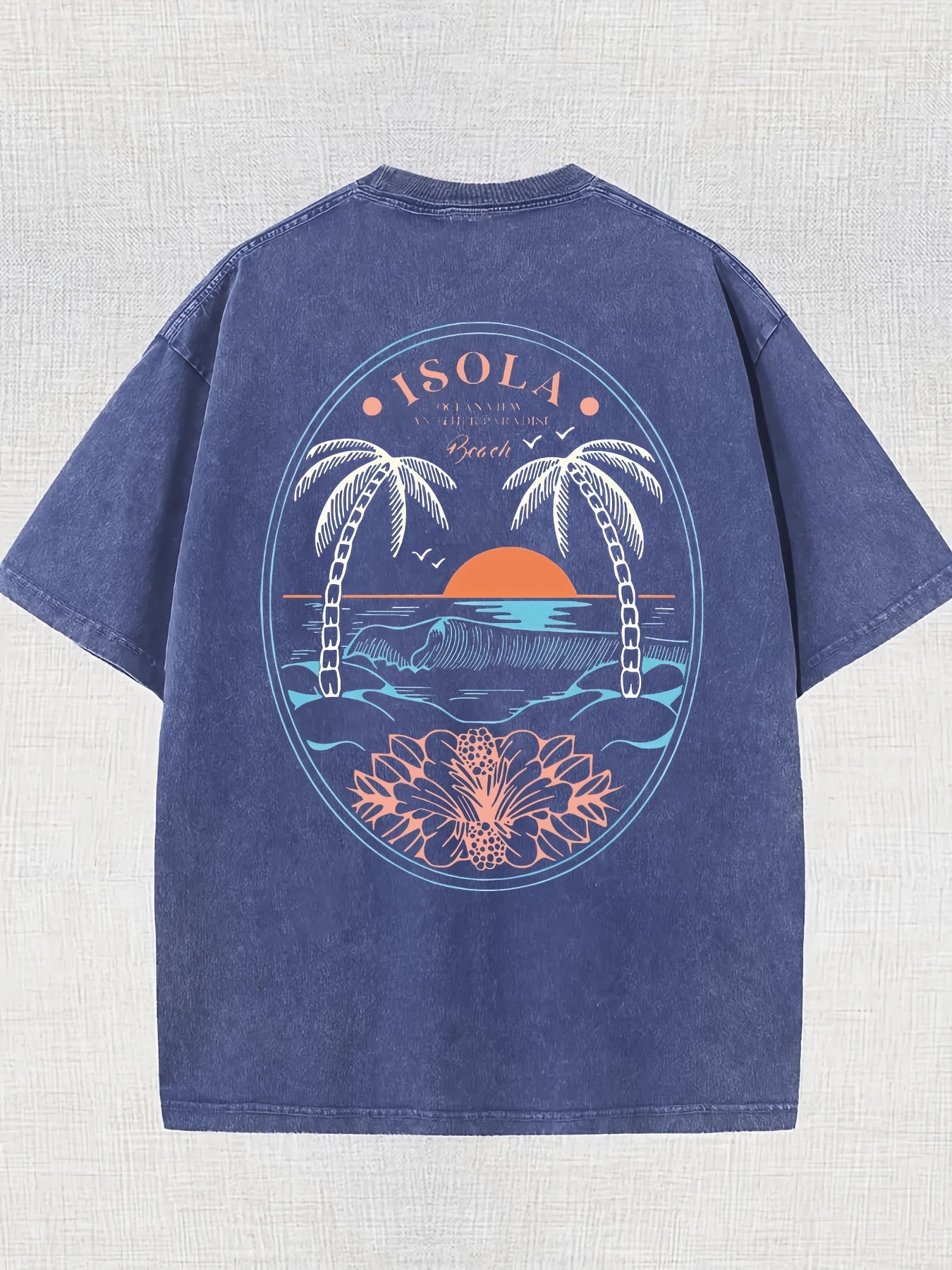 Men's Graphic T-Shirt - Round Neck Short Sleeve – coffee & light gray & black Graphic Design – view 2