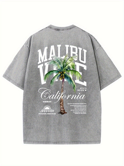 Men's Graphic T-Shirt - Round Neck Short Sleeve – coffee & light gray & black Graphic Design – view 9