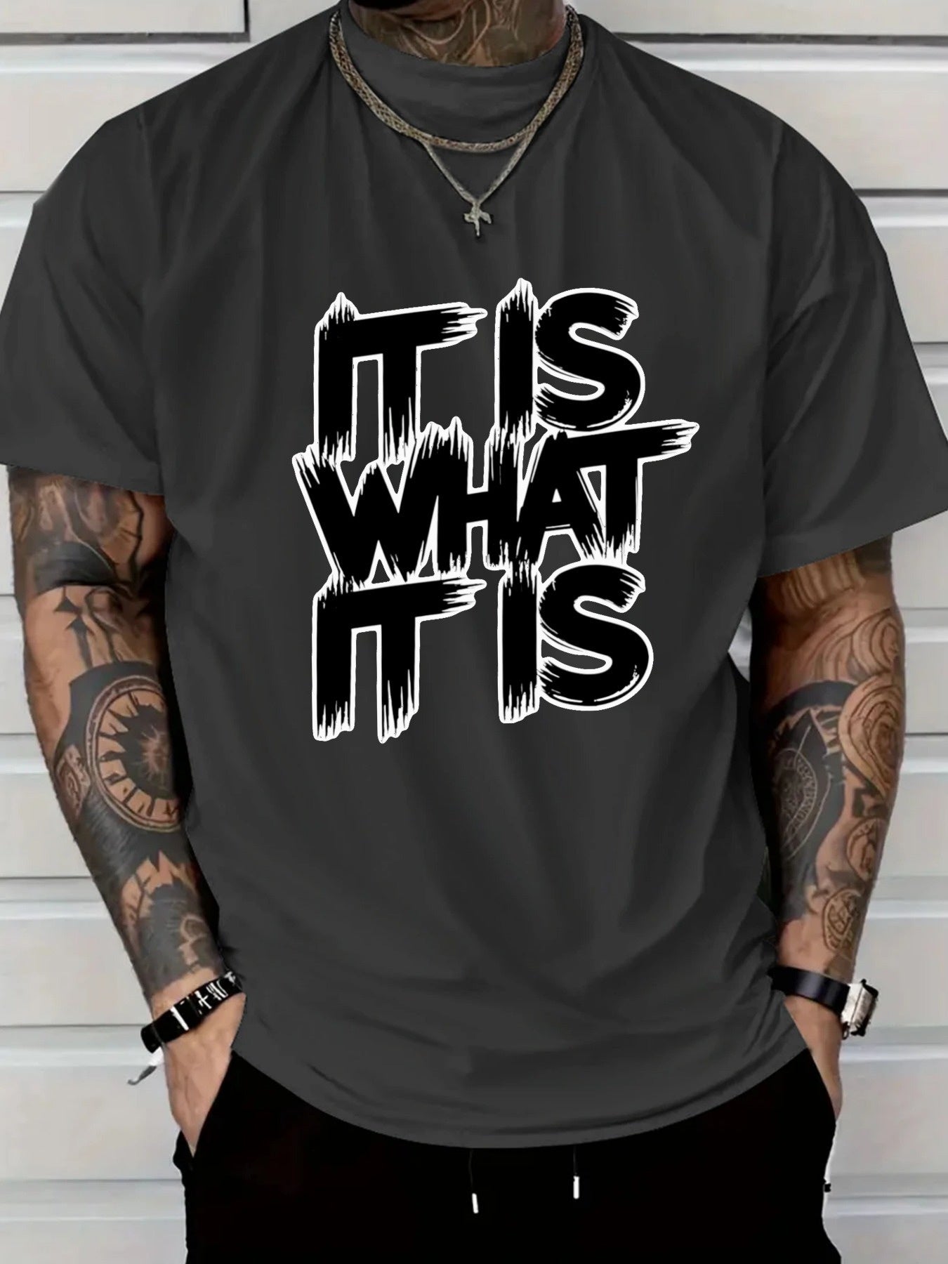 Men's Graphic T-Shirt - Round Neck Short Sleeve – Deep / Shallow – view 4