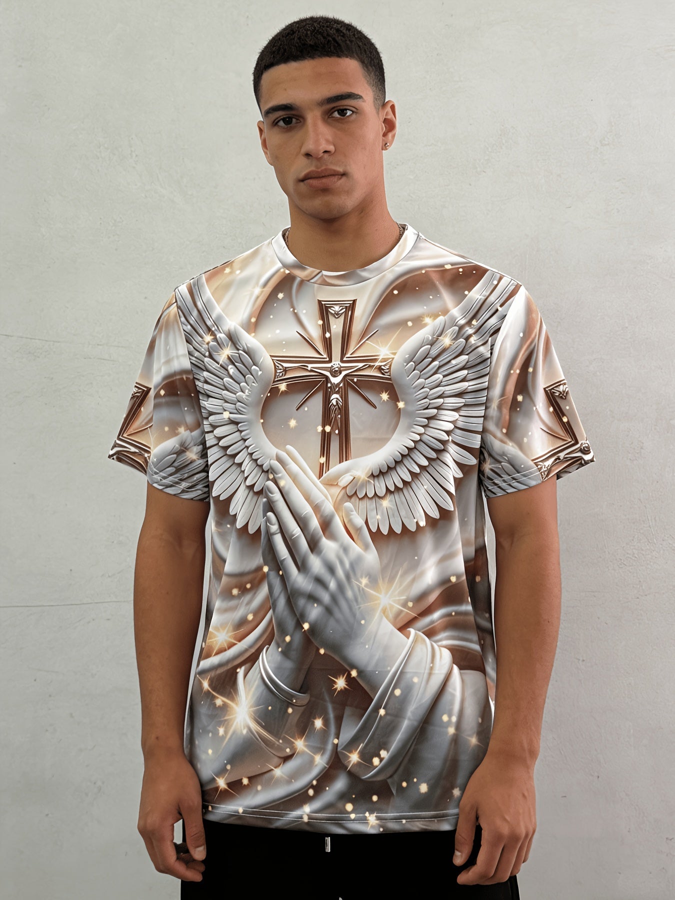 Men's Graphic T-Shirt - Round Neck Short Sleeve – Sizes 0XL–9XL – view 6