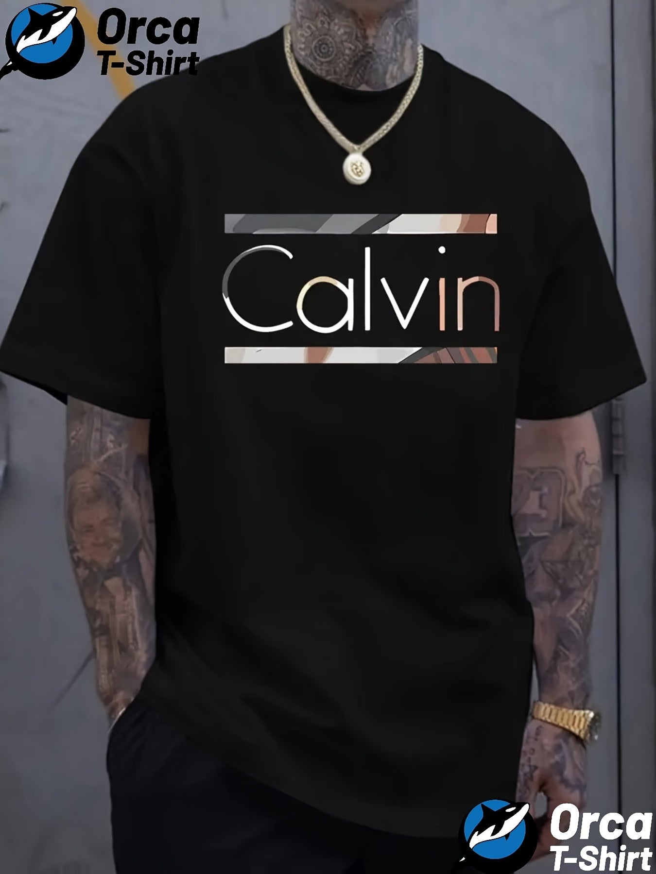 Men's Graphic T-Shirt - Round Neck Short Sleeve Streetwear Style – White option – view 4