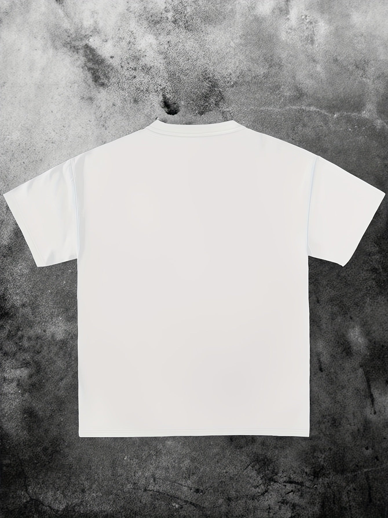 Men's Graphic T-Shirt - Round Neck Short Sleeve – White Printed – view 8