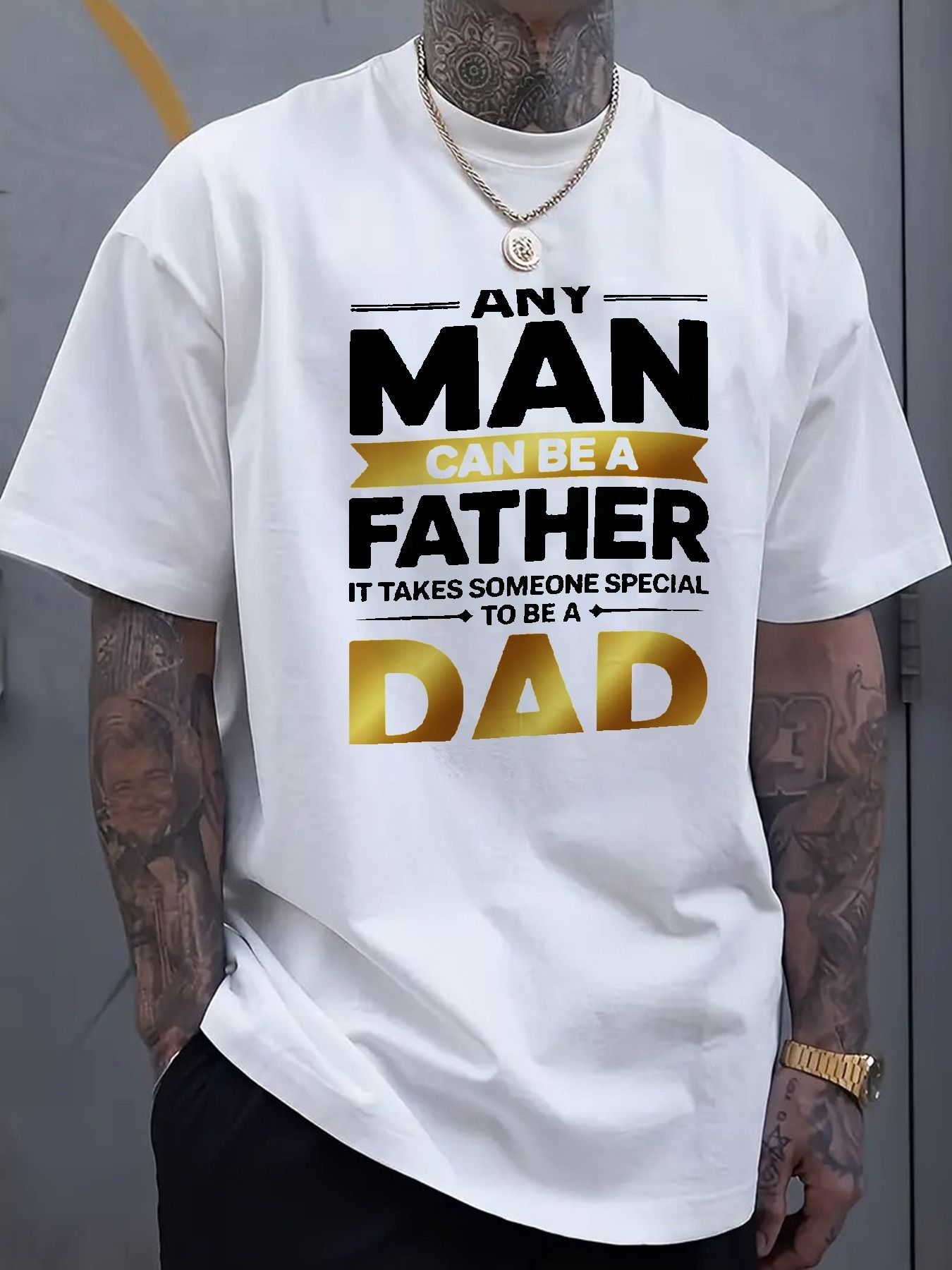 Men's Graphic T-Shirt - Round Neck Short Sleeve – White Printed Jeans – view 9