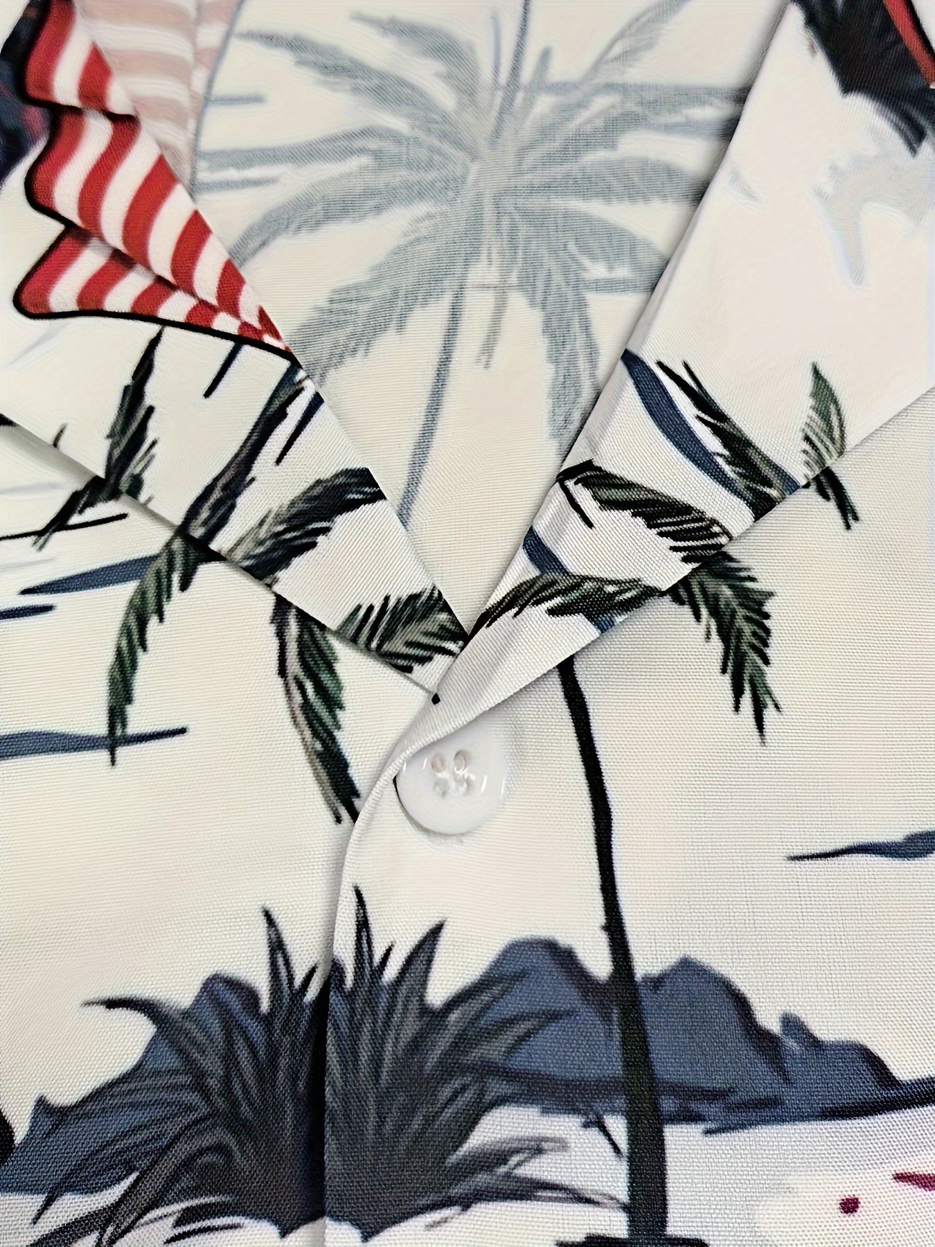 Men's Hawaiian Shirt – Orangutan Flag Short Sleeve Button Up – view 6