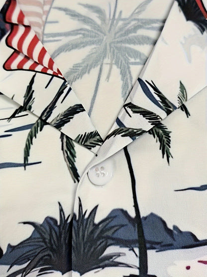 Men's Hawaiian Shirt – Orangutan Flag Short Sleeve Button Up – view 6