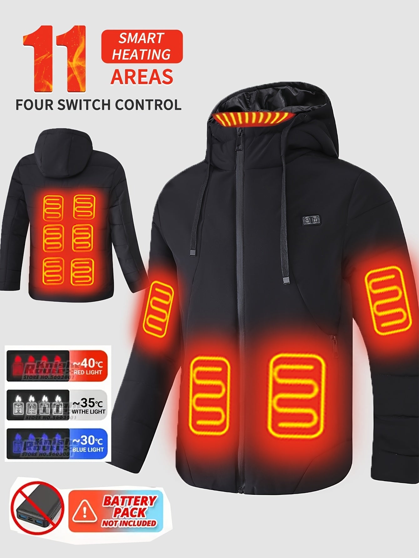 Men's Heated Button-Front Jacket – view 10