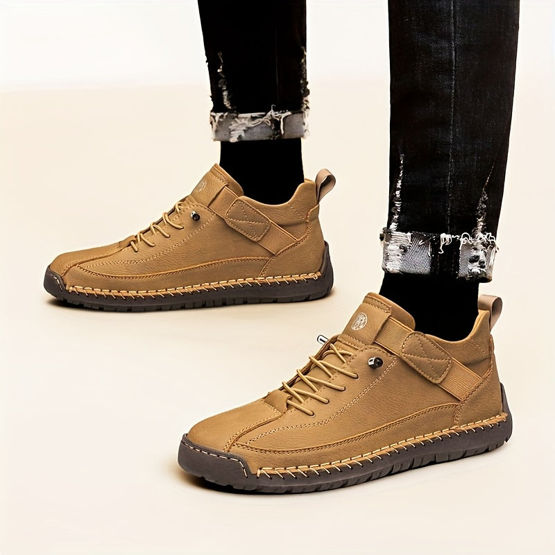 Men's High-Top Casual Ankle Boots - Elastic Closure and Rubber Sole – view 9