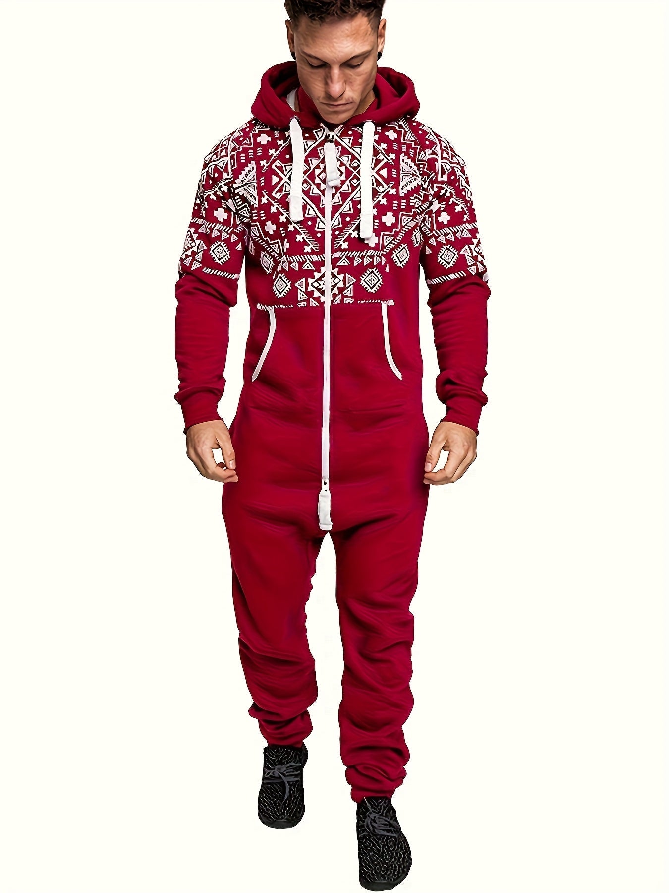 Men's Hooded Coveralls - Full-Zip One-Piece Design – 6-Color Selection – view 11