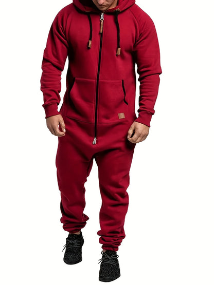 Men's Hooded Coveralls - Full-Zip One-Piece Design – Sizes 0XL–5XL – view 2