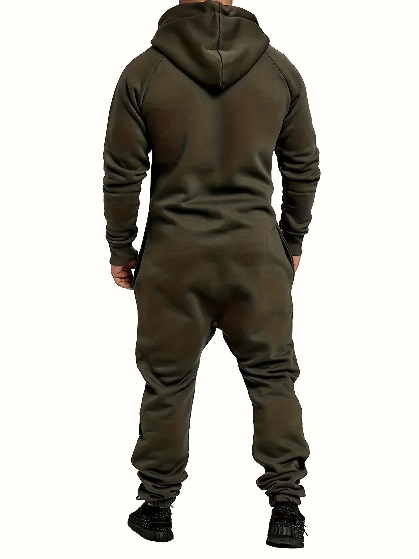 Men's Hooded Coveralls - Full-Zip One-Piece Design – Sizes 0XL–5XL – view 7