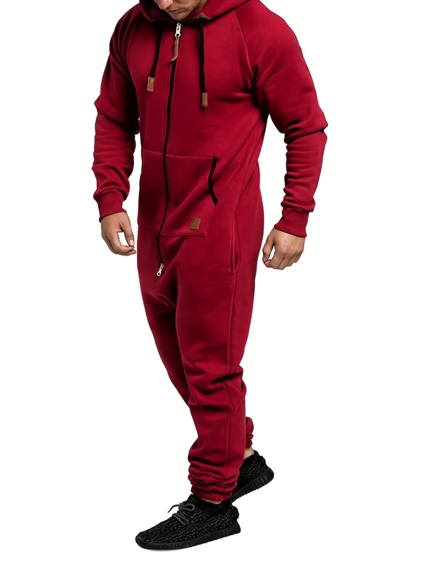 Men's Hooded Coveralls - Full-Zip One-Piece Design – Sizes 0XL–5XL – view 8