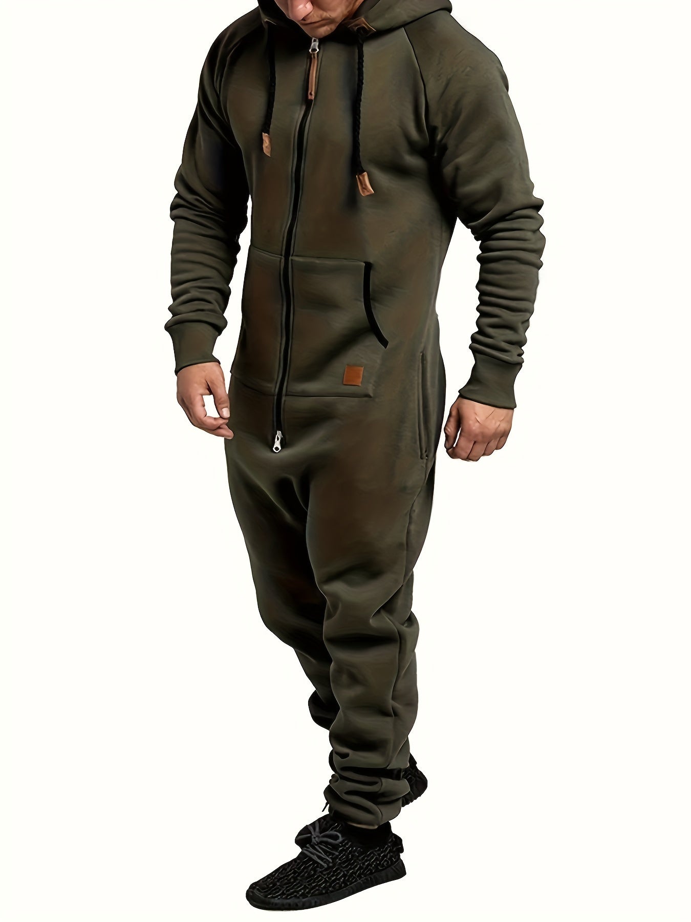Men's Hooded Coveralls - Full-Zip One-Piece Design – Sizes 0XL–5XL – view 15