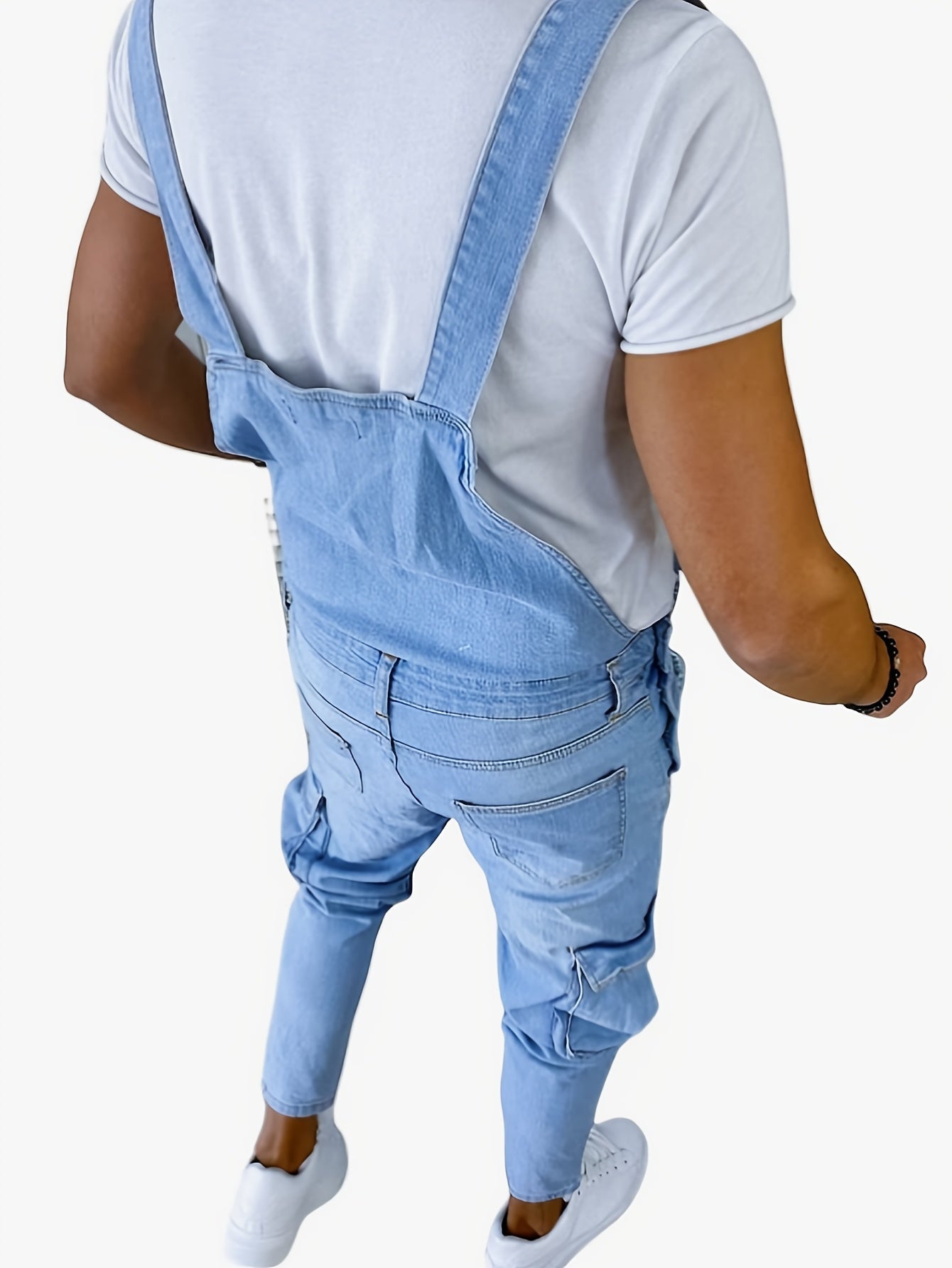 Men's Hooded Coveralls - Multi-Pocket Denim Design – view 7