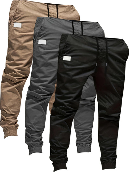 Men's Jogger Pants - Drawstring Waist With Pockets – Mixed colors – view 3