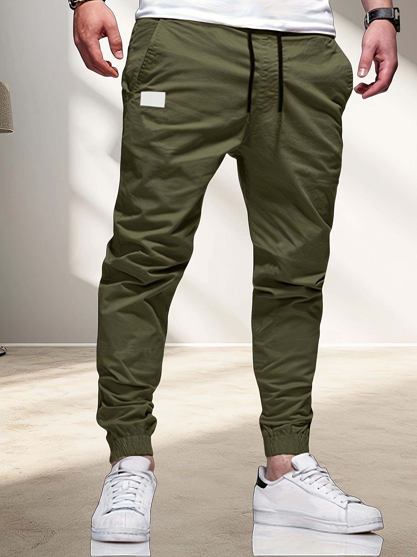 Men's Jogger Pants - Drawstring Waist With Pockets – Mixed colors – view 5
