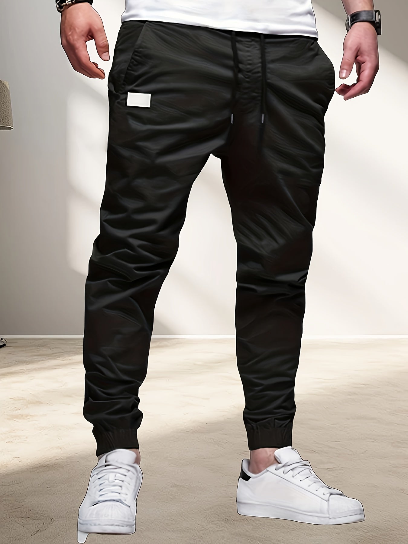 Men's Jogger Pants - Drawstring Waist With Pockets – Mixed colors – view 6