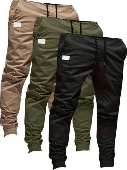 Men's Jogger Pants - Drawstring Waist With Pockets – Mixed colors – view 9