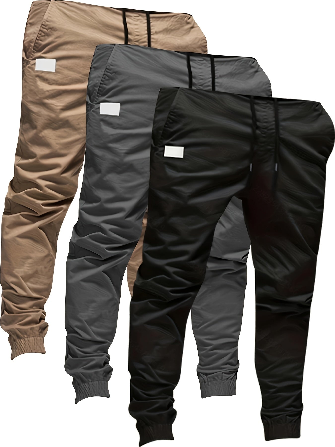 Men's Jogger Pants - Drawstring Waist With Pockets – Mixed colors – view 13