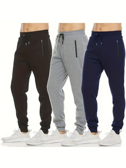 Men's Jogger Pants - Drawstring Waist With Pockets Workwear Style – Black option – view 4