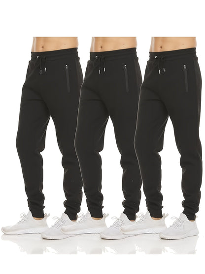 Men's Jogger Pants - Fleece Lined With Pockets – Black option – view 3