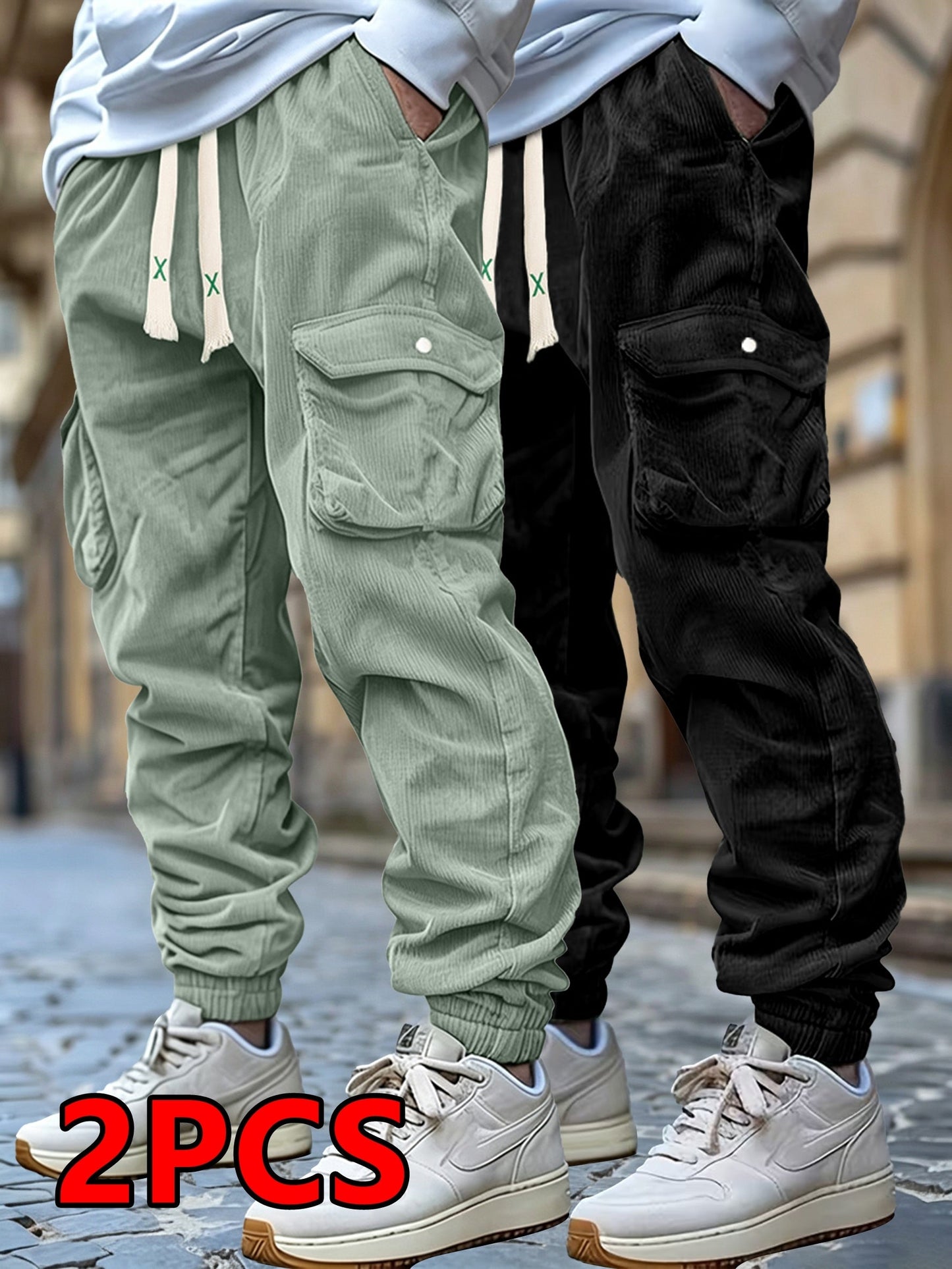 Men's Jogger Pants - Stretch – Regular Fit – Black option – main product image