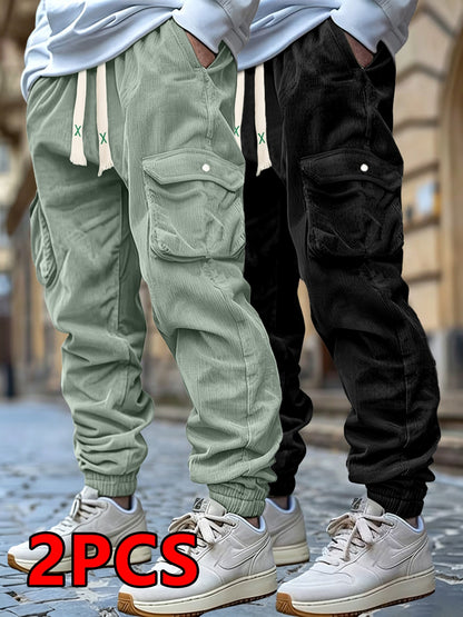 Men's Jogger Pants - Stretch – Regular Fit – Black option – main product image