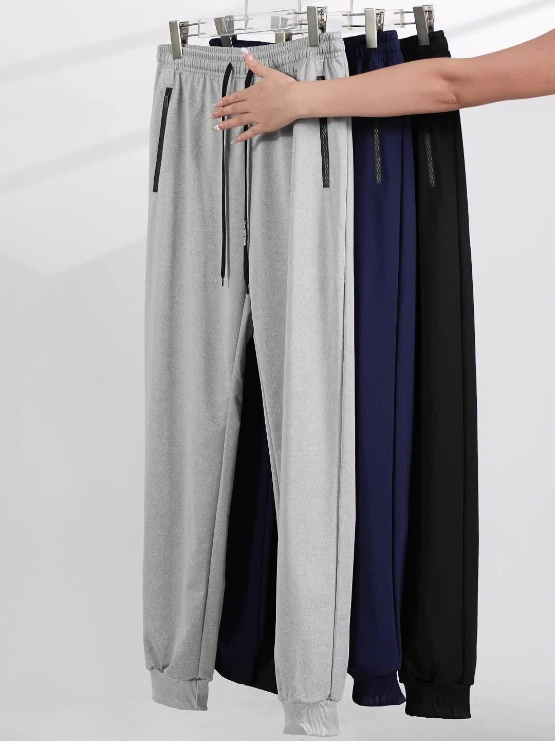 Men's Joggers – Men's Black+light Grey+dark Blue Pants – view 7