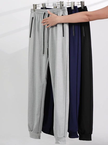Men's Joggers – Men's Black+light Grey+dark Blue Pants – view 7