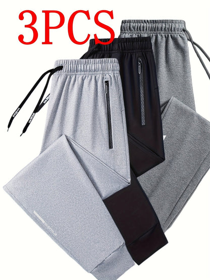 Men's Joggers – Men's Black+light Grey+dark Blue Pants – view 16