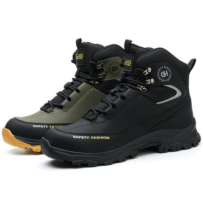 Men's Lace-Up Work-Style Shoes - Reinforced Toe and Rubber Sole – view 2