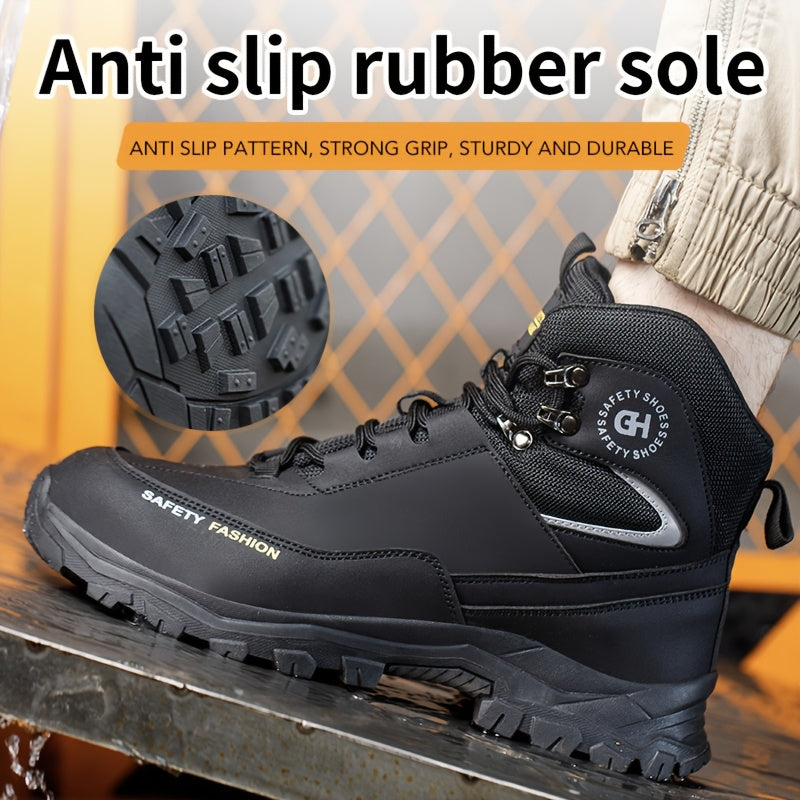 Men's Lace-Up Work-Style Shoes - Reinforced Toe and Rubber Sole – view 3