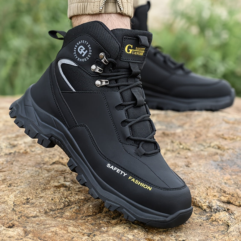 Men's Lace-Up Work-Style Shoes - Reinforced Toe and Rubber Sole – view 6
