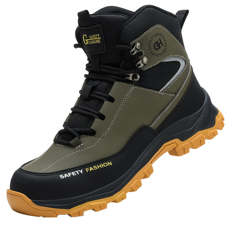 Men's Lace-Up Work-Style Shoes - Reinforced Toe and Rubber Sole – Black option – view 4