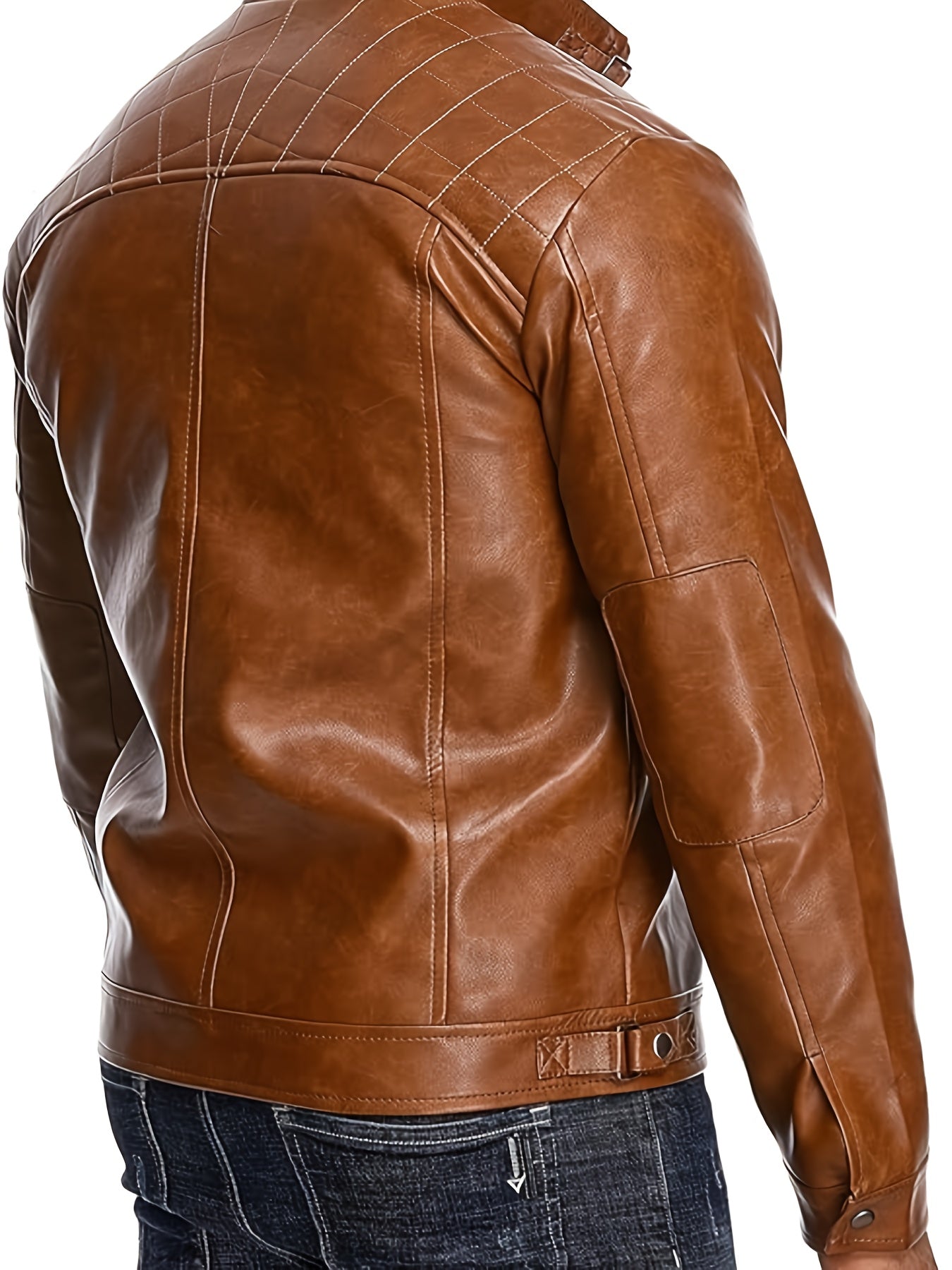 Men's Lightweight Faux Leather Pullover Coat – view 11