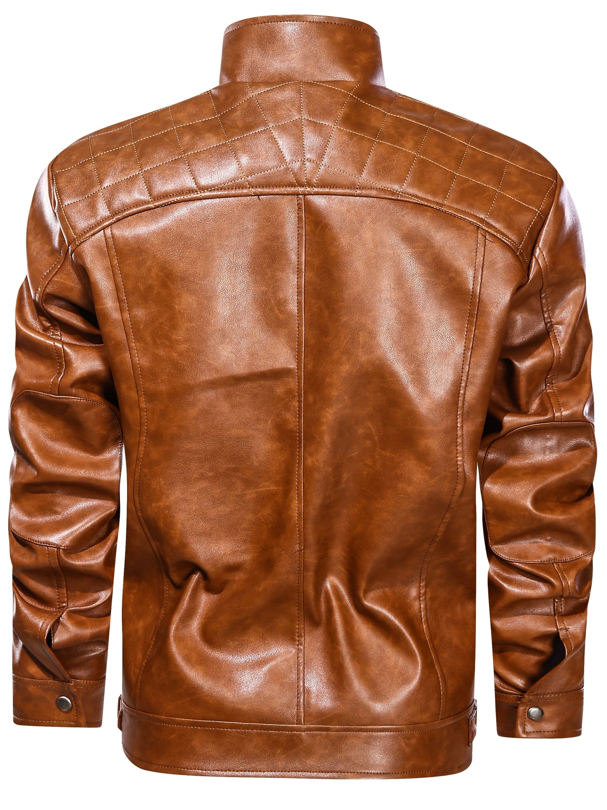 Men's Lightweight Faux Leather Zip-Up Jacket – view 4